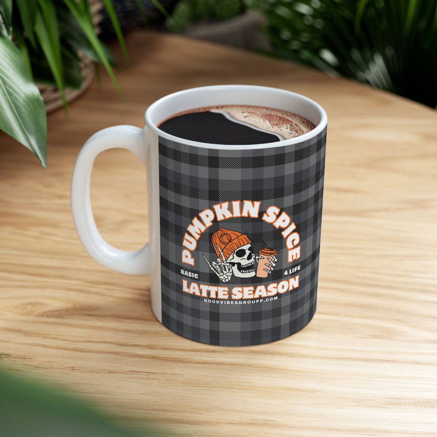 Skeleton Pumpkin Spice Latte Mug