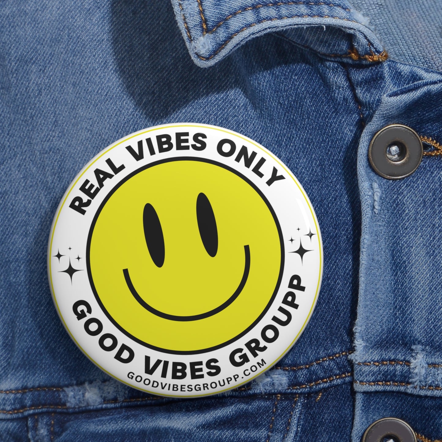 Real Vibes Only Safety Pin