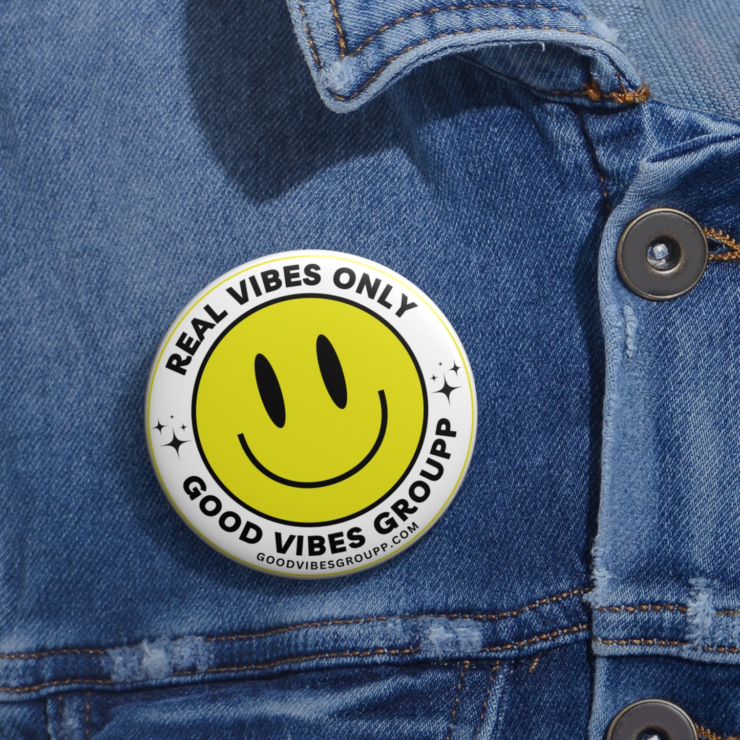 Real Vibes Only Safety Pin