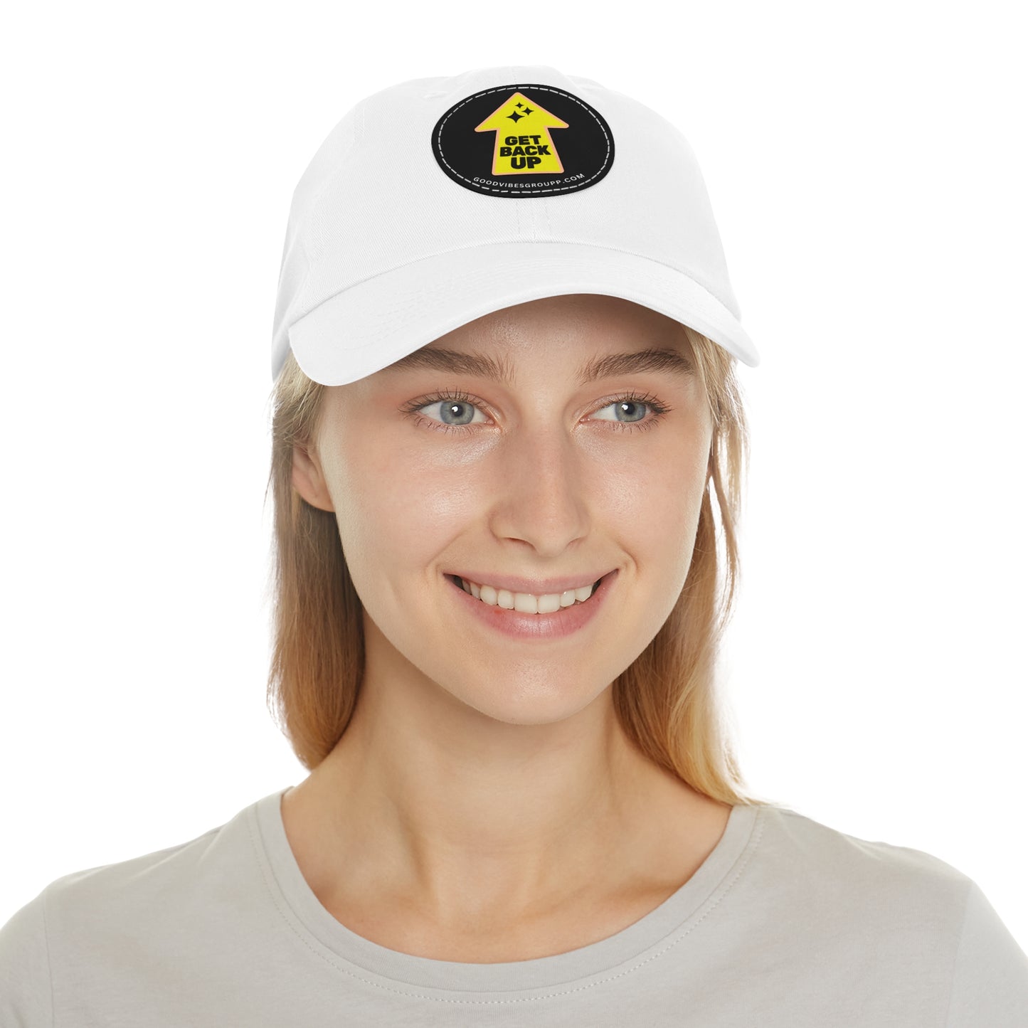 Get Back Up Leather Patch Baseball Cap