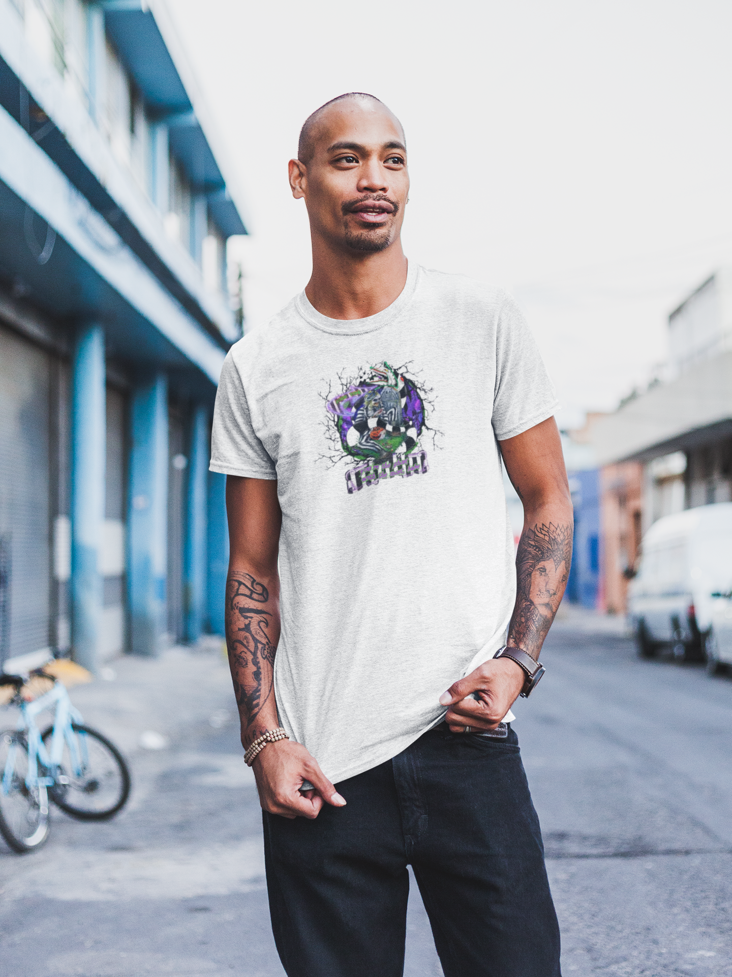 White Beetlejuice Graphic T-Shirt
