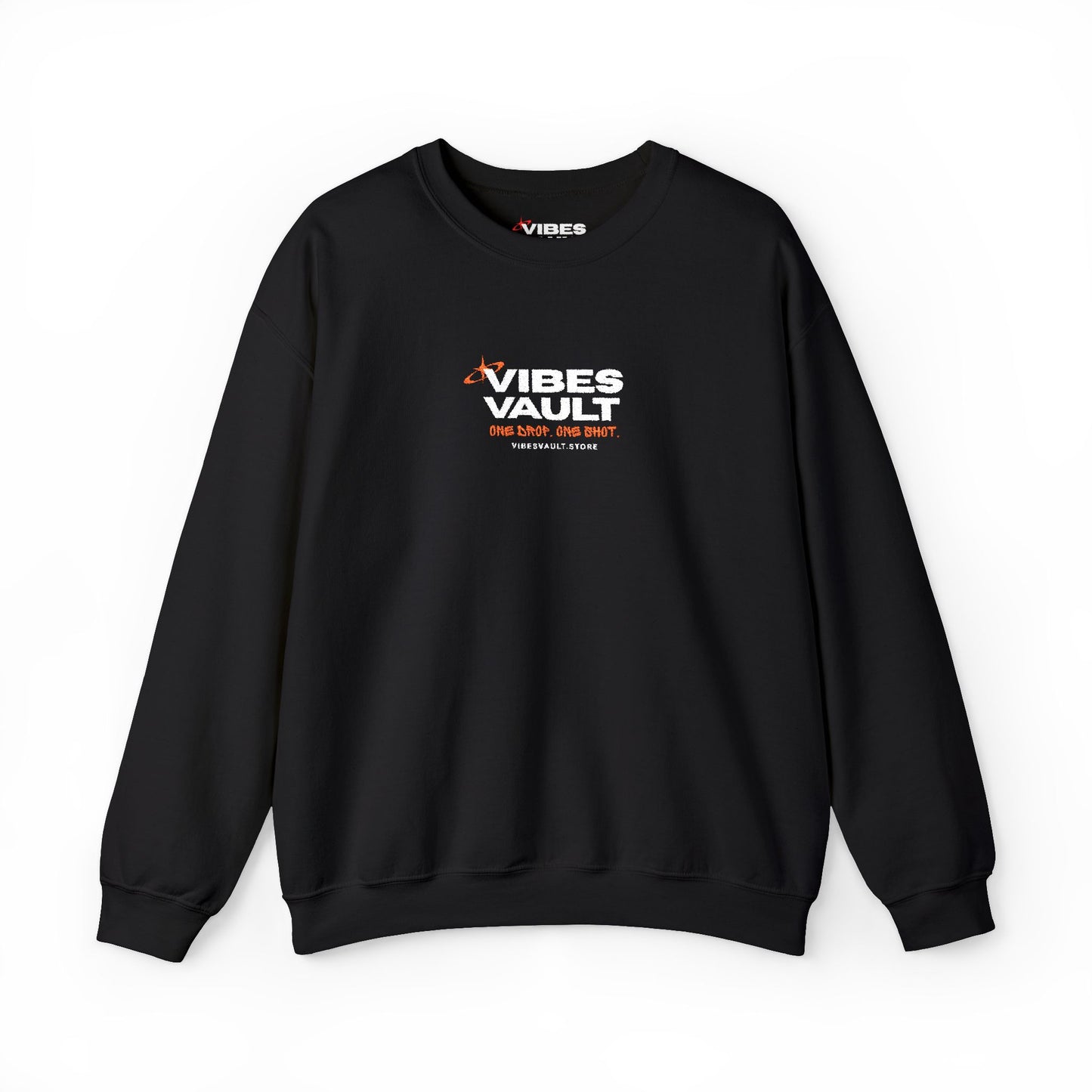 Vibes Vault Logo Sweatshirt with Starburst Unisex Heavy Crewneck