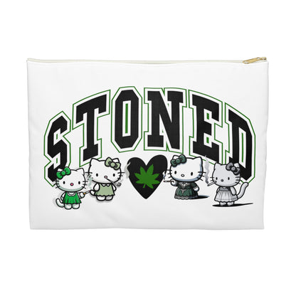 Stoned Kitty Zip Bag White