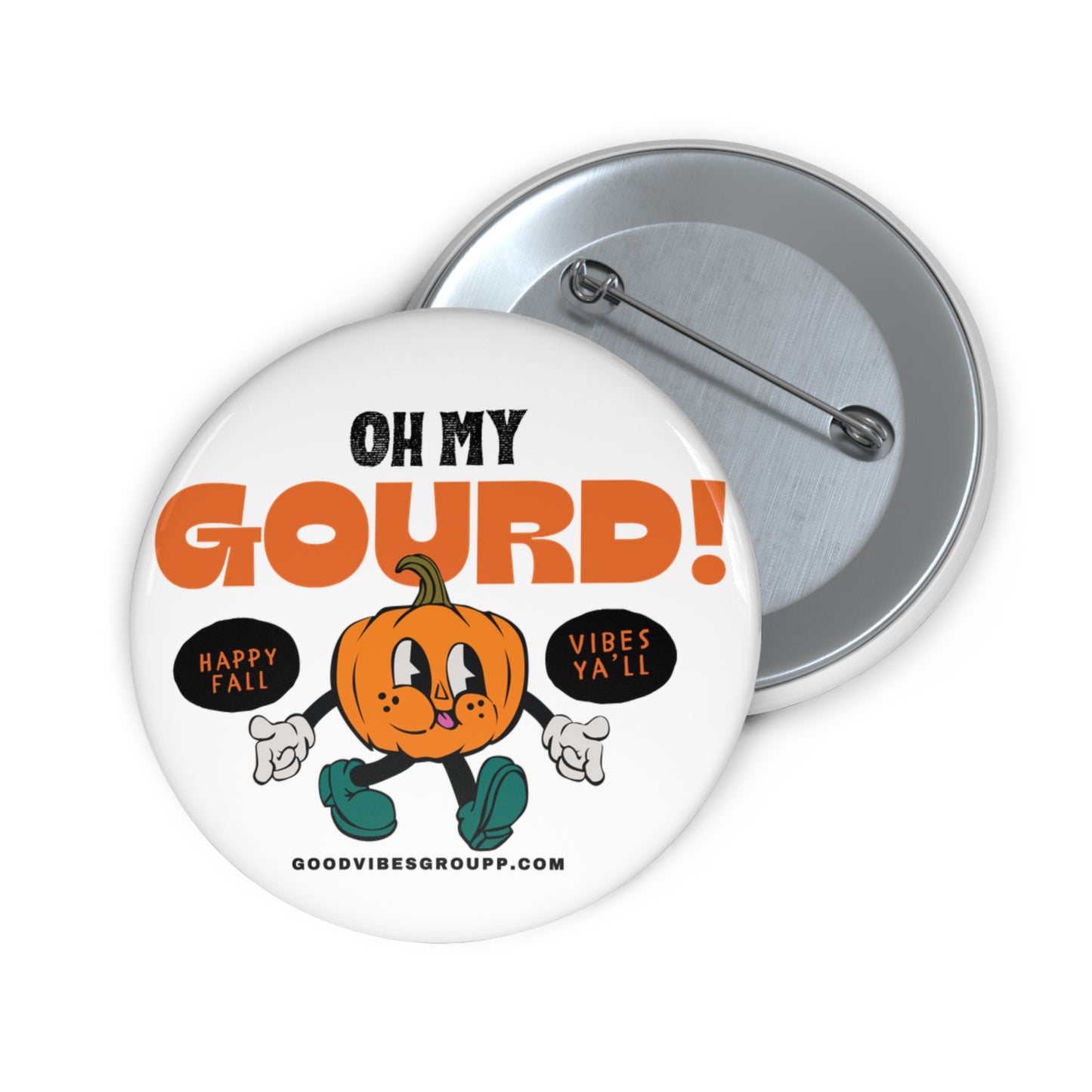 Oh My Gourd Pin Buttons