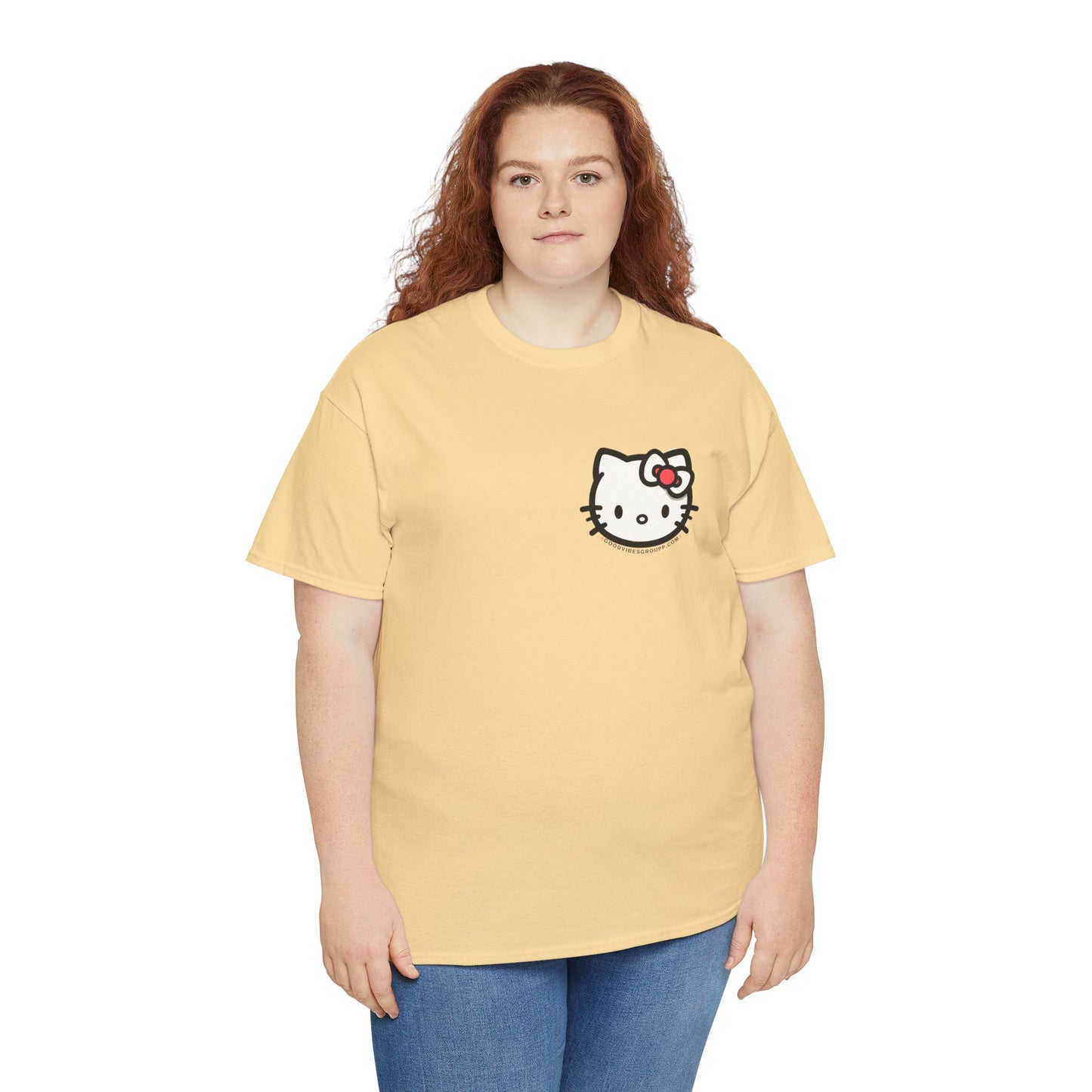 Bow Cat Unisex Heavy Cotton Tee