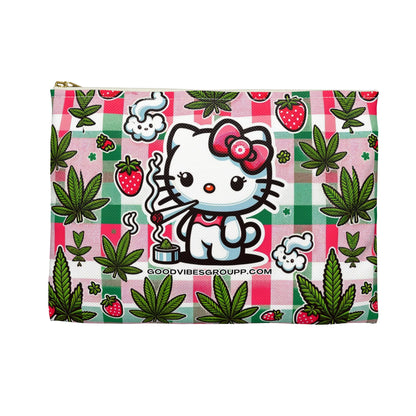 Strawberry Kitty Zip Bag