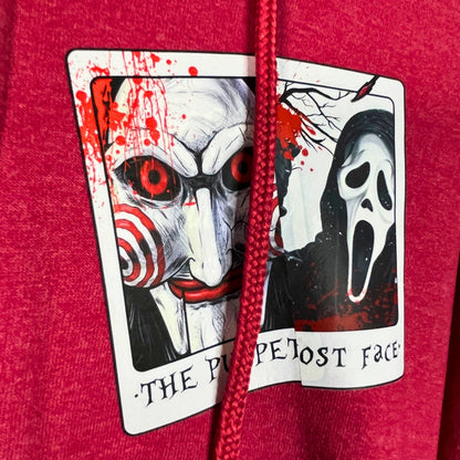 Red Jigsaw and Scream Inspired Zip-Up Hoodie 🔪