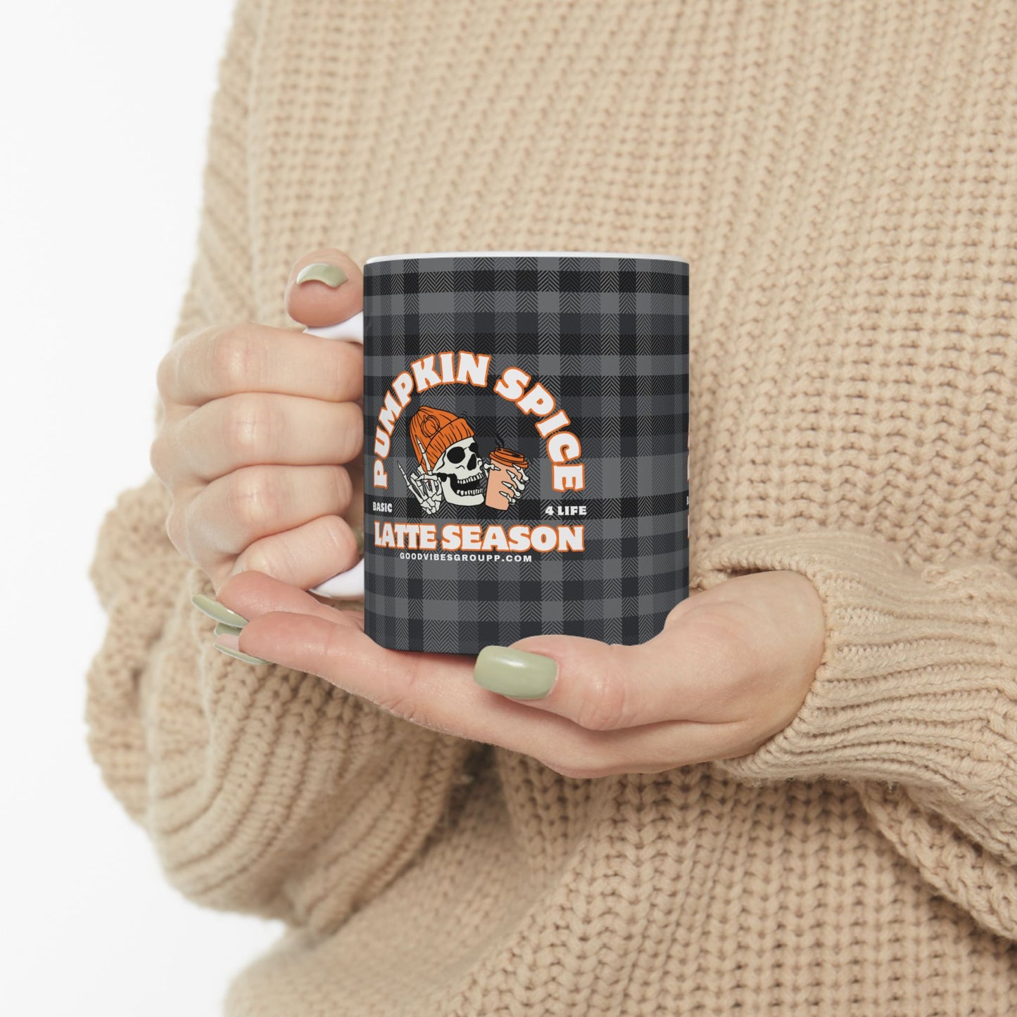 Skeleton Pumpkin Spice Latte Mug