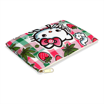 Strawberry Kitty Zip Bag