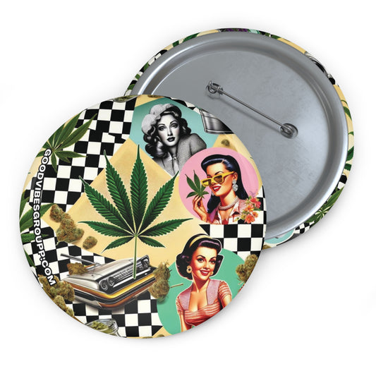 50s Pinup Weed Pin