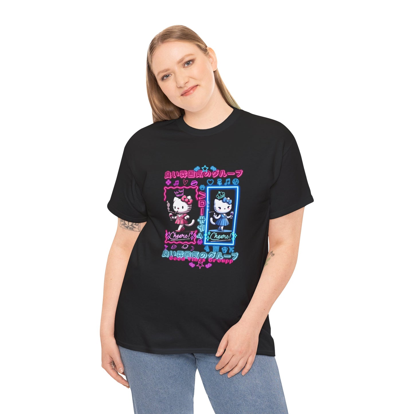 Neon Kitty Unisex Heavy Cotton Tee