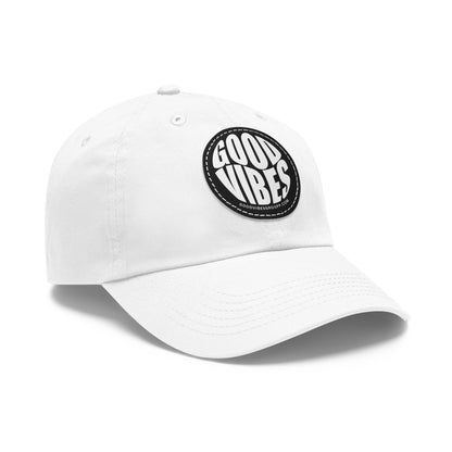 Good Vibes Leather Patch Baseball Cap