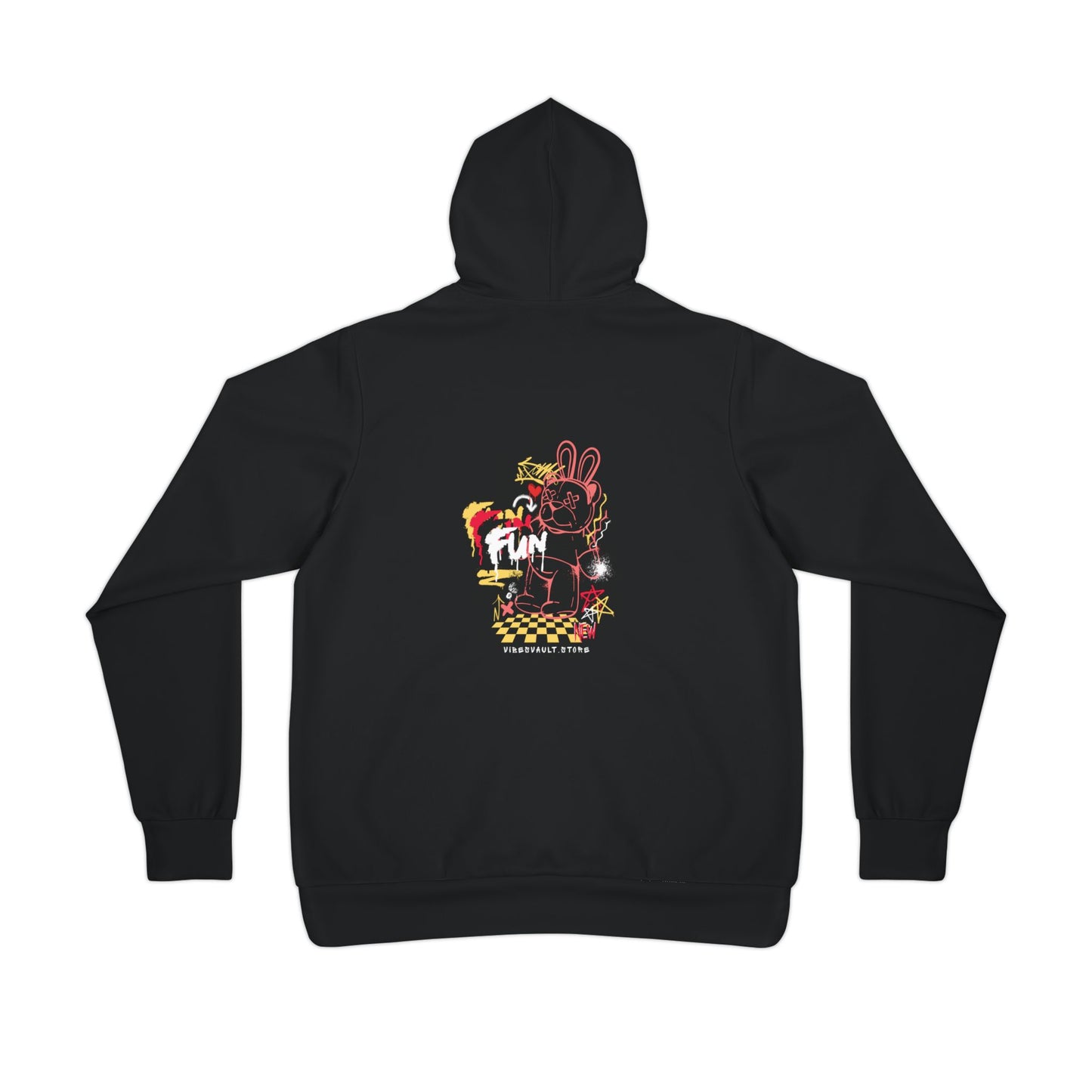 Dead Teddy Bear Graffiti Hoodie with Stars
