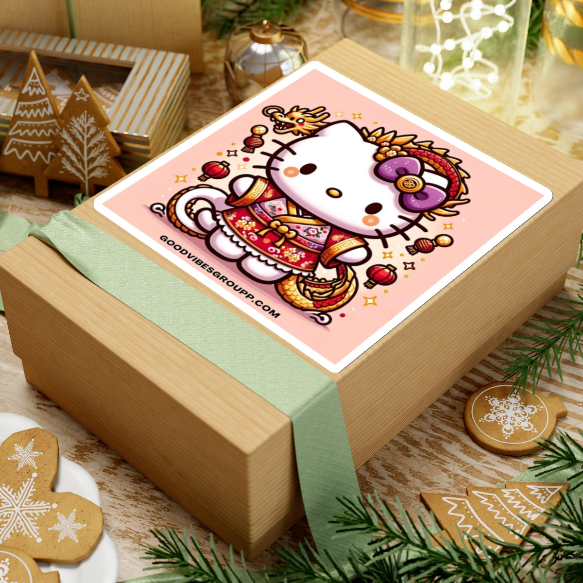 Sticker Cute Cat Luna New Year