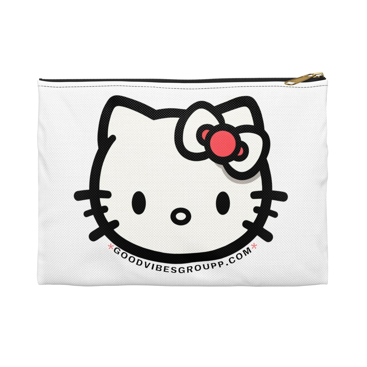 Bow Cat Zip Bag