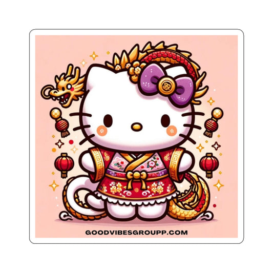 Sticker Cute Cat Luna New Year