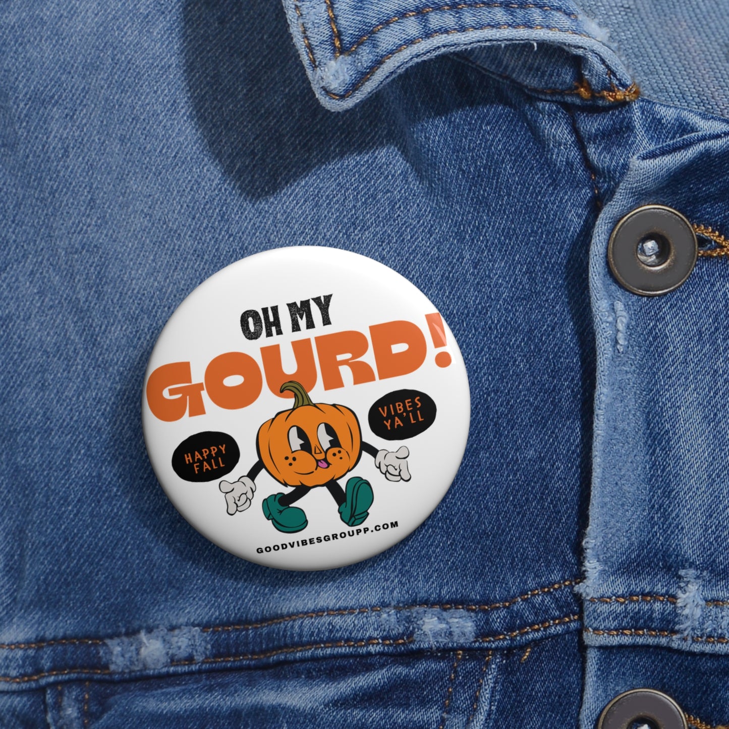 Oh My Gourd Pin Buttons