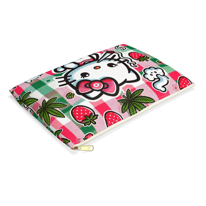 Strawberry Kitty Zip Bag