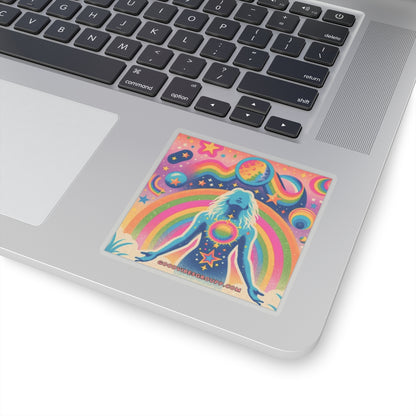 Rainbow Princess Sticker - Kiss-Cut Sticker - Kesha Rainbow Album - Space Planet Star Heart - Body Positivity - Vinyl Stickers