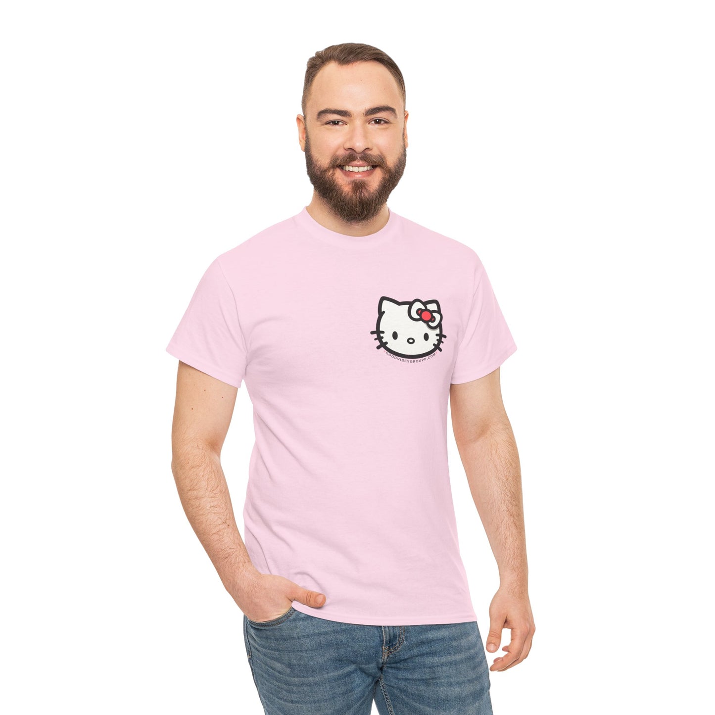 Bow Cat Unisex Heavy Cotton Tee