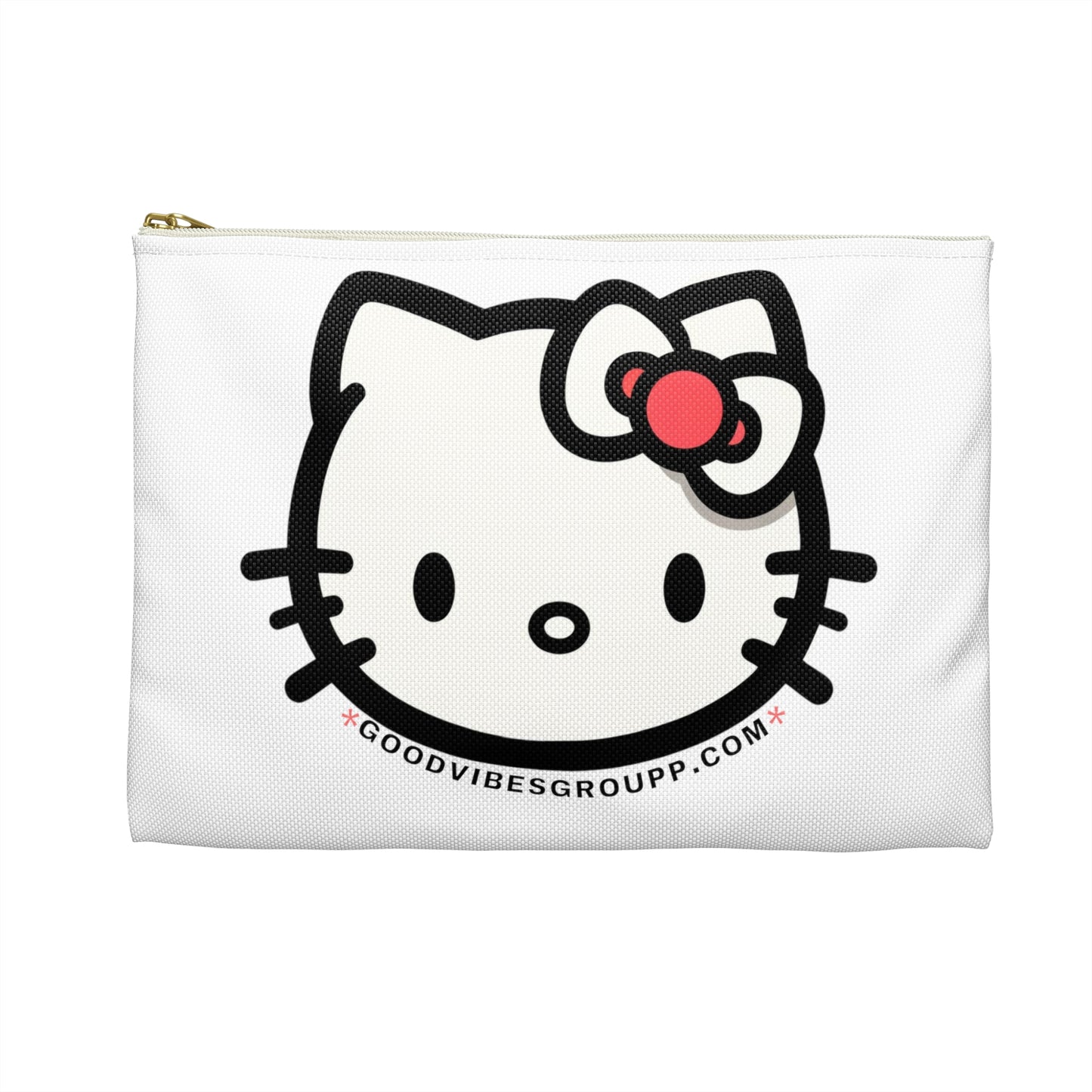 Bow Cat Zip Bag