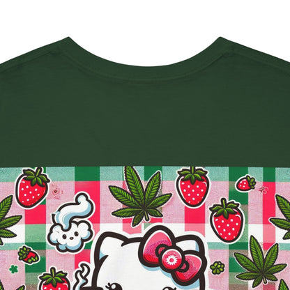 Strawberry Kitty Unisex Heavy Cotton Tee