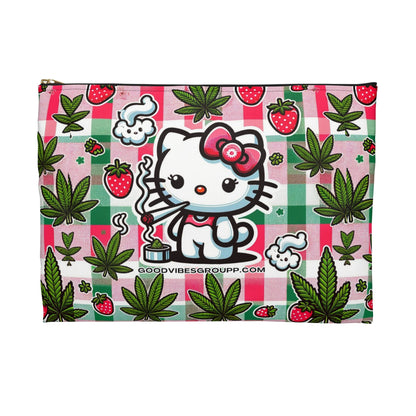 Strawberry Kitty Zip Bag