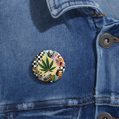 50s Pinup Weed Pin