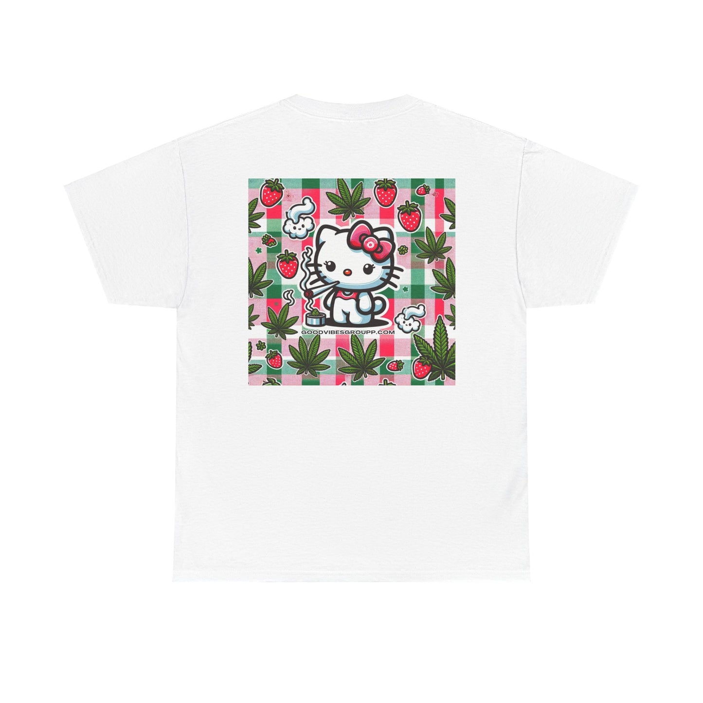 Strawberry Kitty Unisex Heavy Cotton Tee