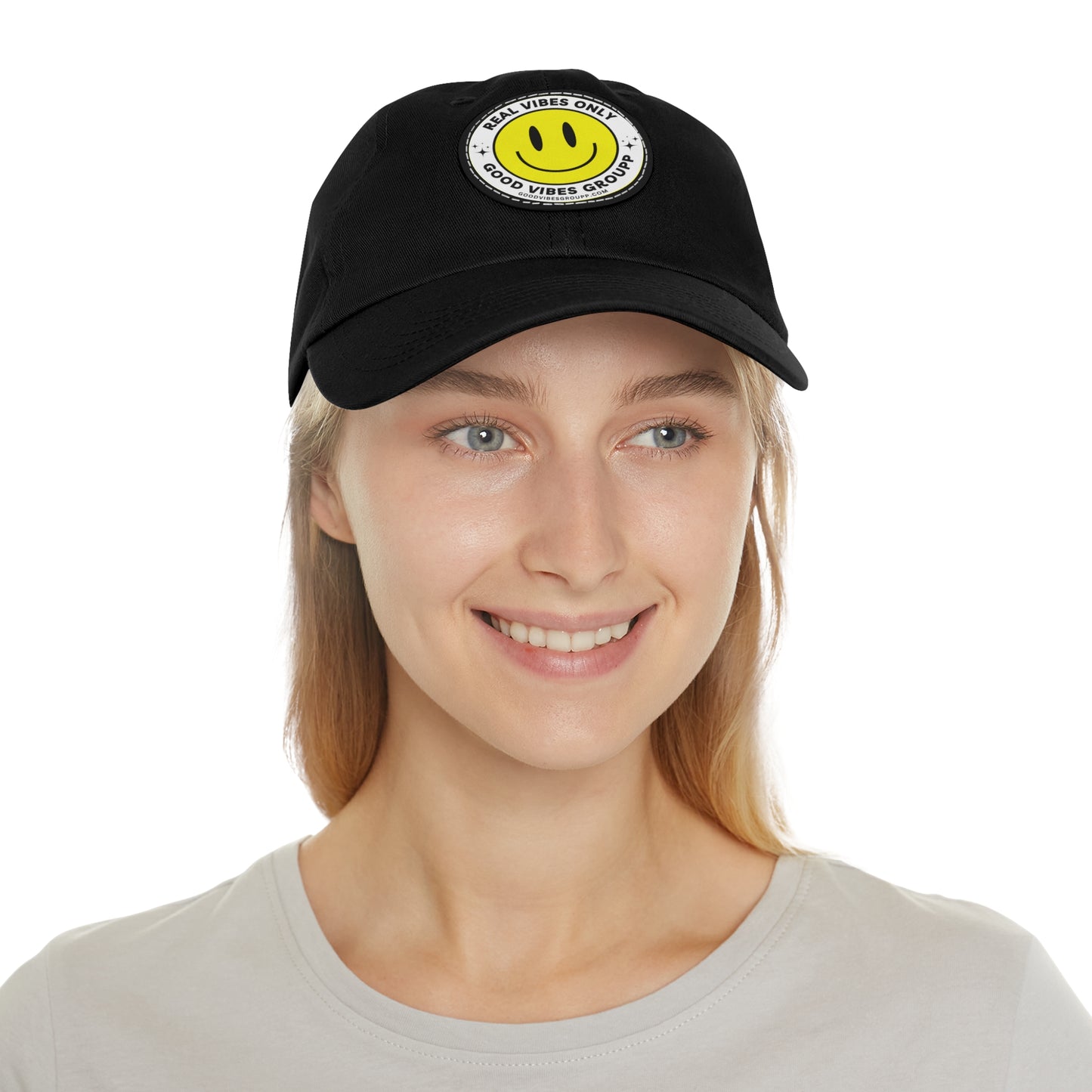 Real Vibes Leather Patch Baseball Cap