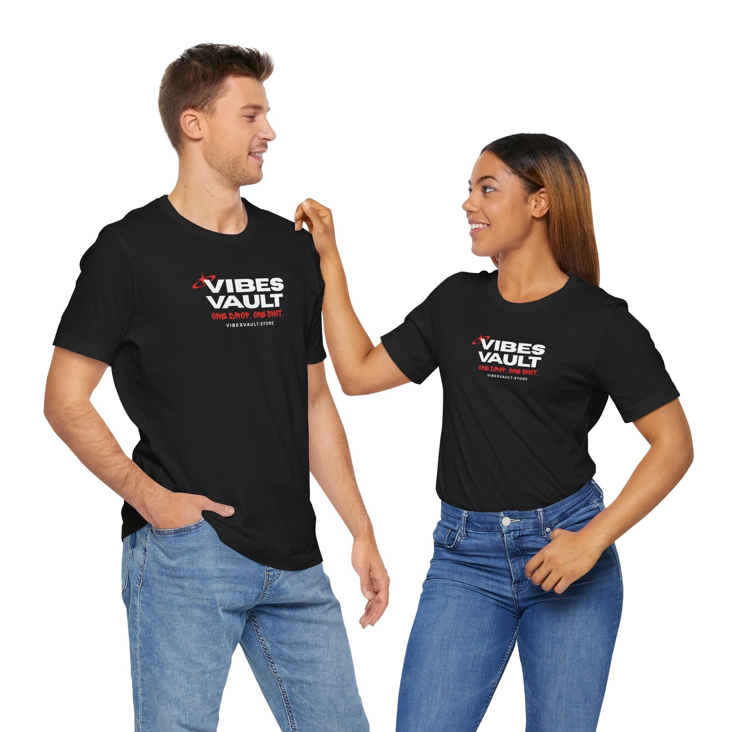 Vibes Vault Logo Unisex Graphic T-Shirt with Starburst