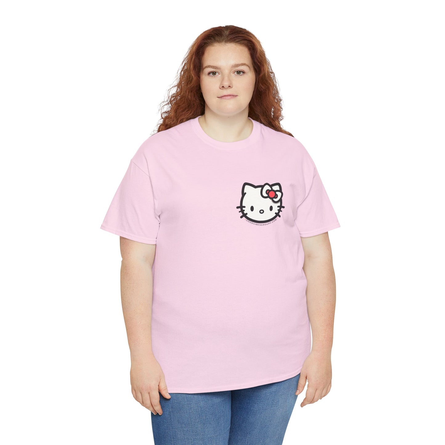 Bow Cat Unisex Heavy Cotton Tee