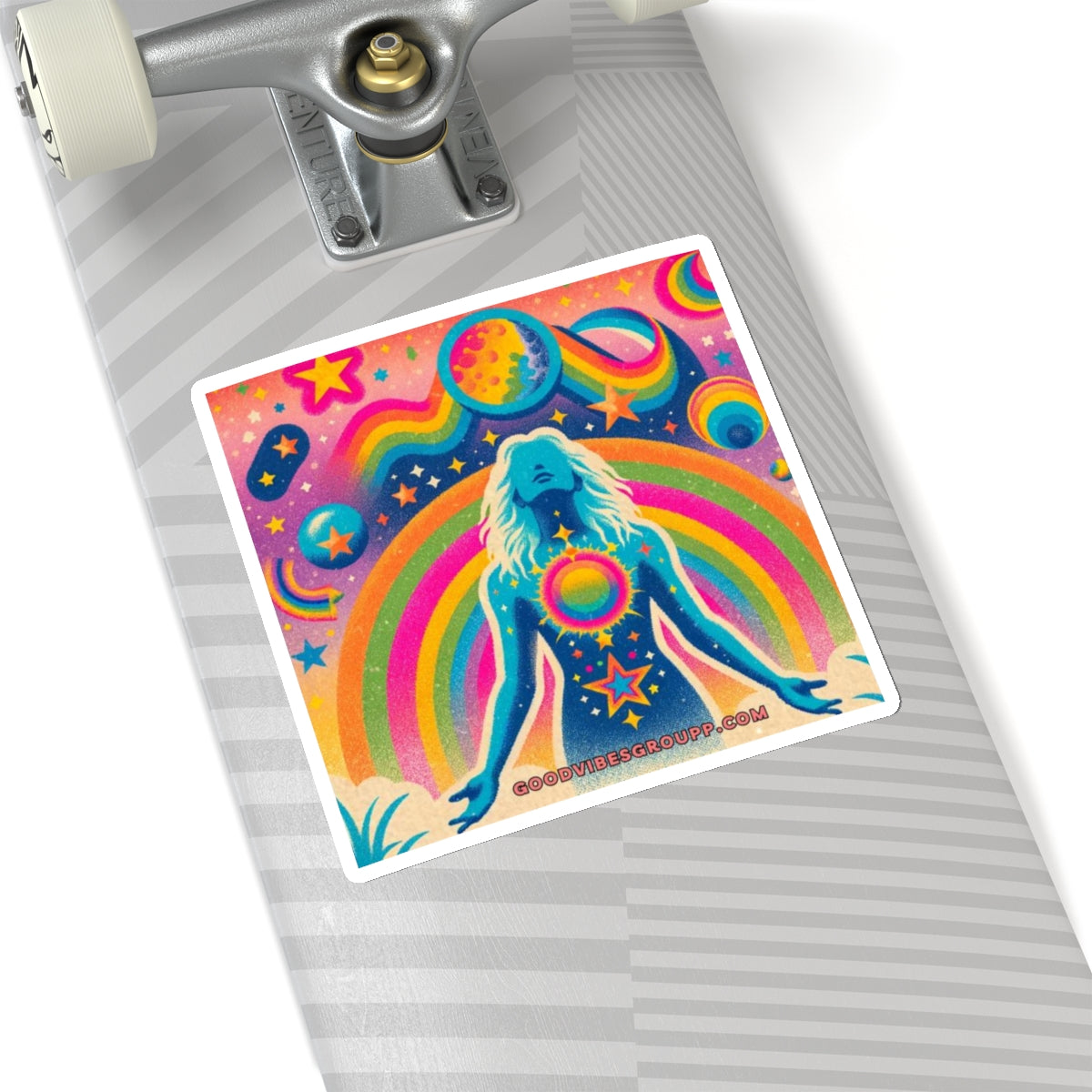 Rainbow Princess Sticker - Kiss-Cut Sticker - Kesha Rainbow Album - Space Planet Star Heart - Body Positivity - Vinyl Stickers