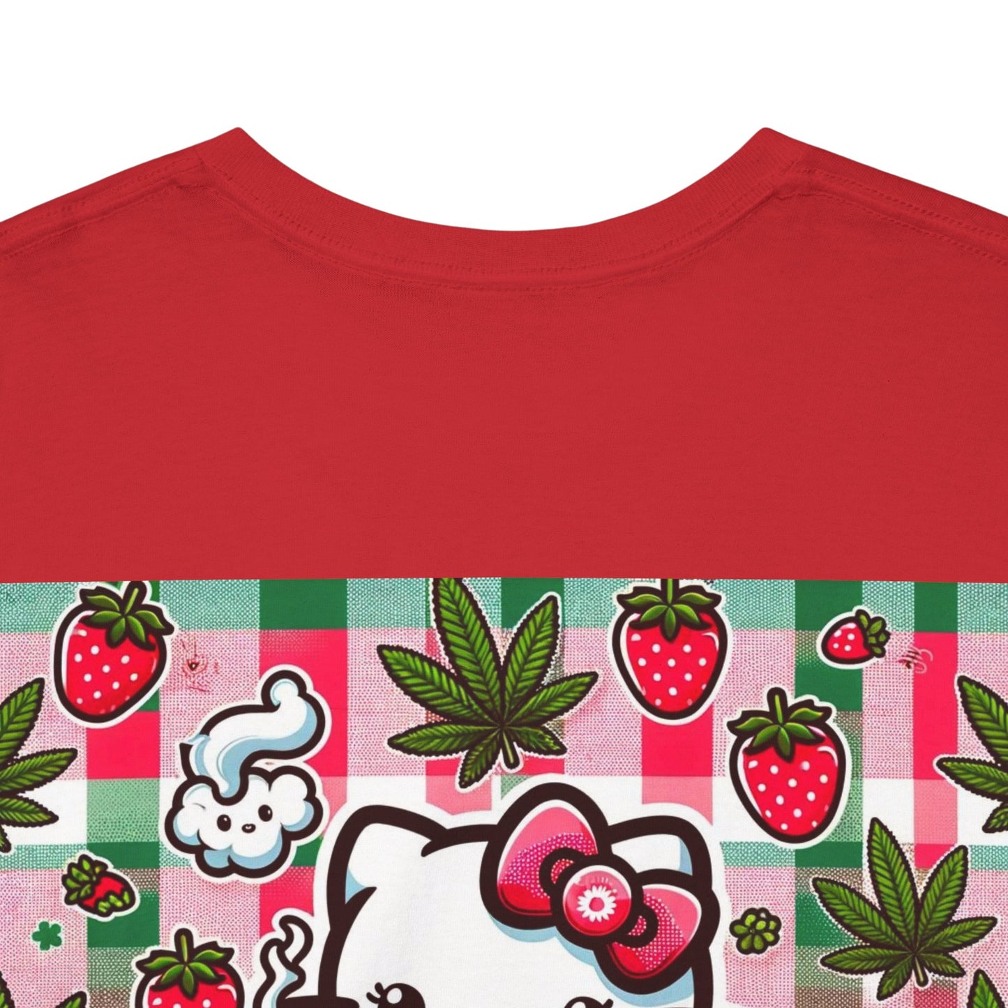 Strawberry Kitty Unisex Heavy Cotton Tee