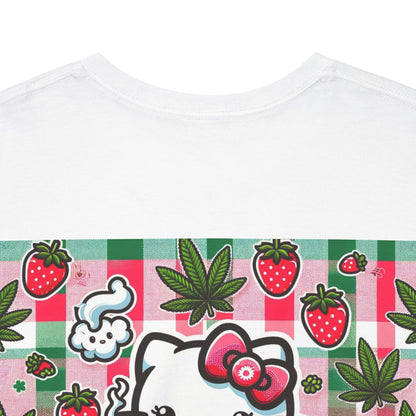 Strawberry Kitty Unisex Heavy Cotton Tee