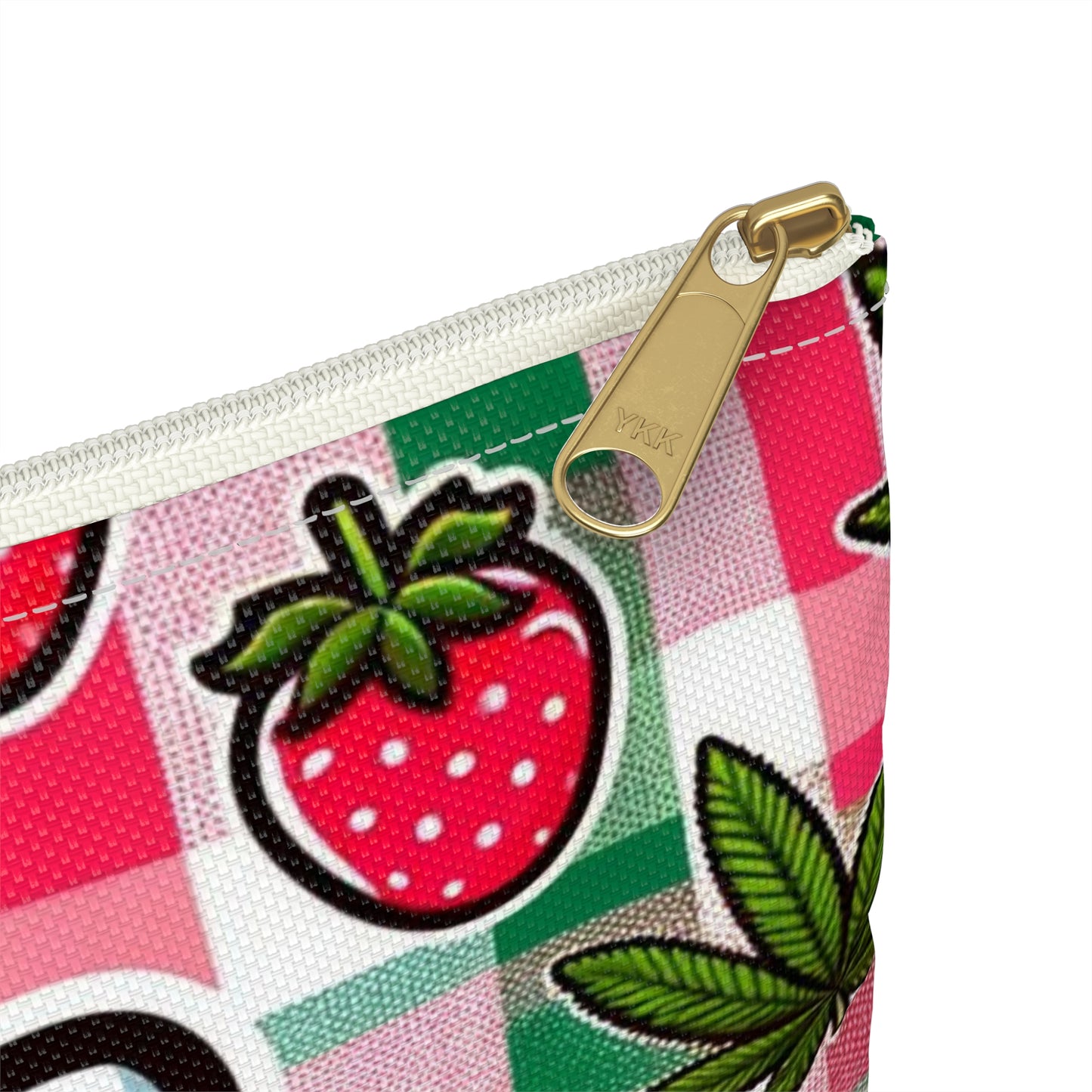 Strawberry Kitty Zip Bag