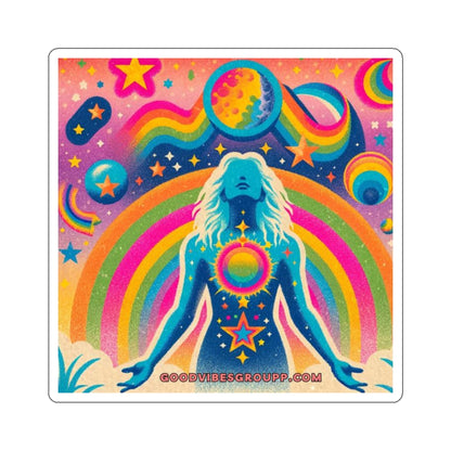 Rainbow Princess Sticker - Kiss-Cut Sticker - Kesha Rainbow Album - Space Planet Star Heart - Body Positivity - Vinyl Stickers