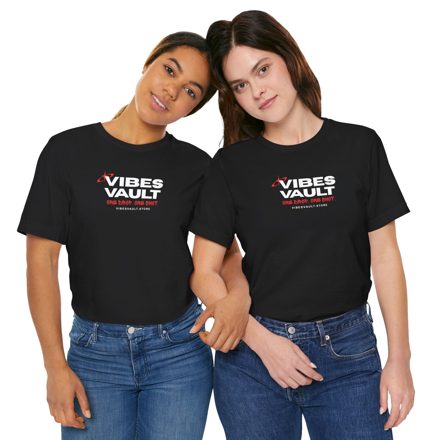 Vibes Vault Logo Unisex Graphic T-Shirt with Starburst