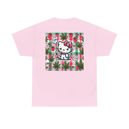 Strawberry Kitty Unisex Heavy Cotton Tee