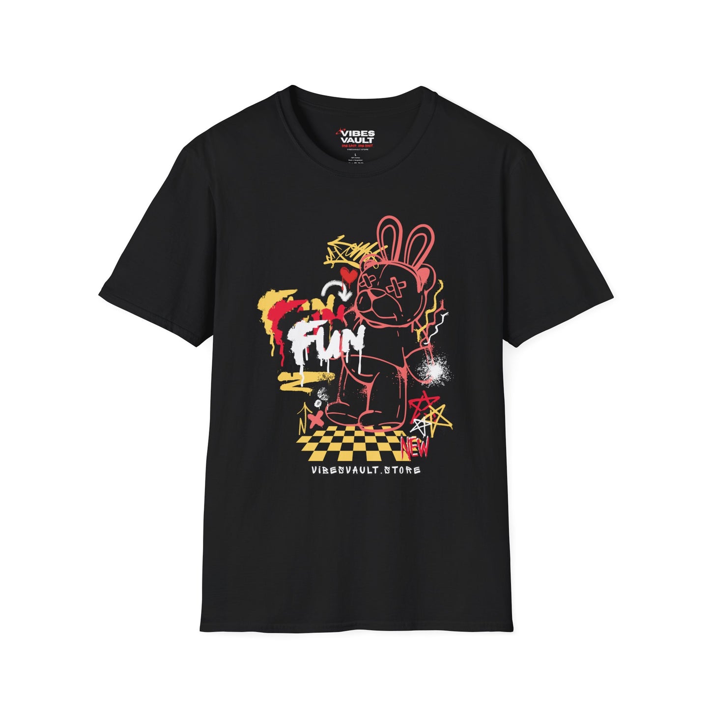 Dead Teddy Bear Graffiti T-Shirt Top