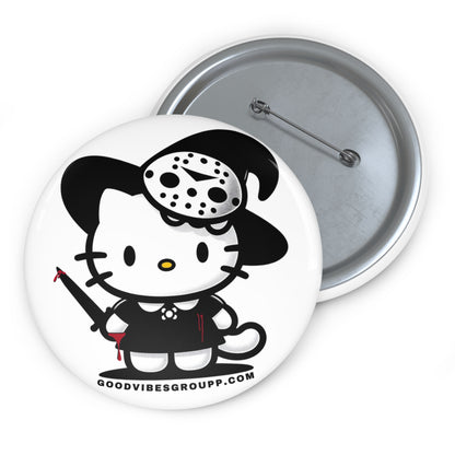 Killer Kitty Pin Buttons