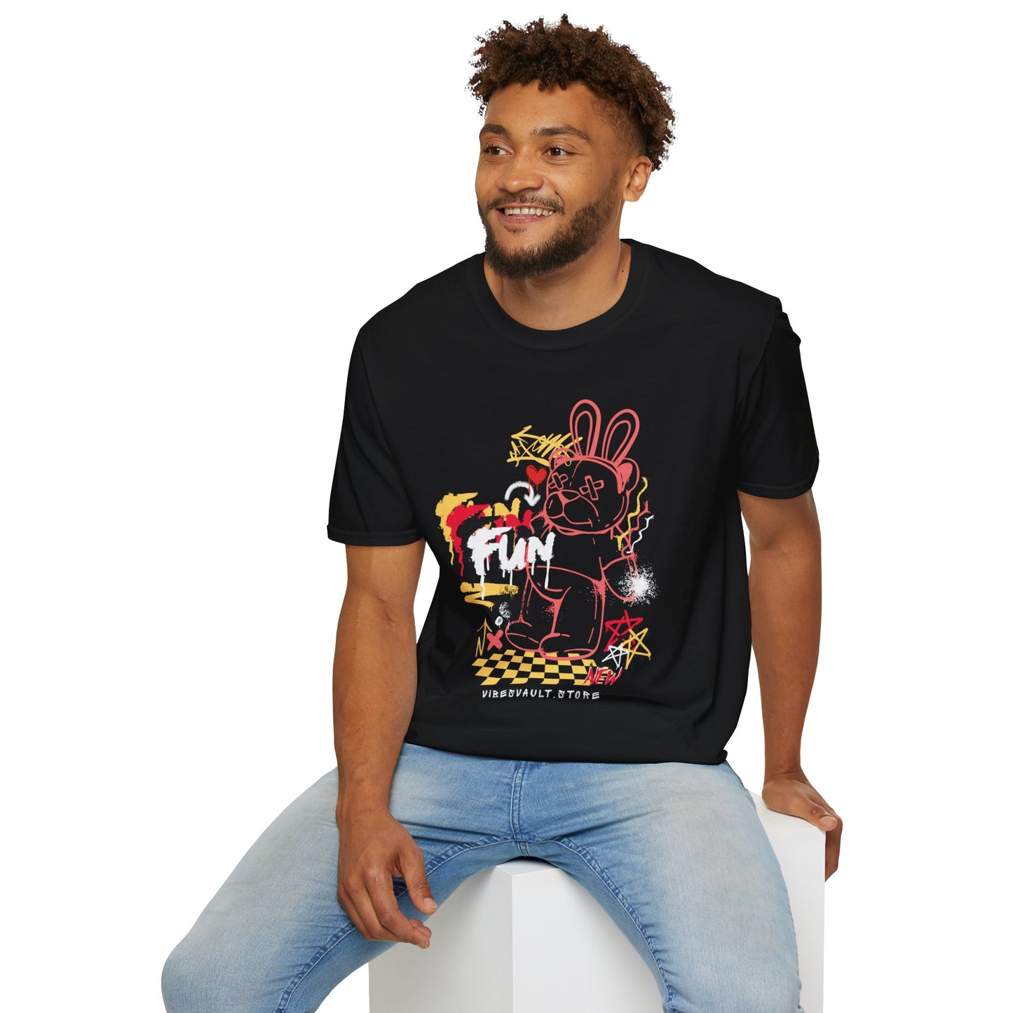 Dead Teddy Bear Graffiti T-Shirt Top