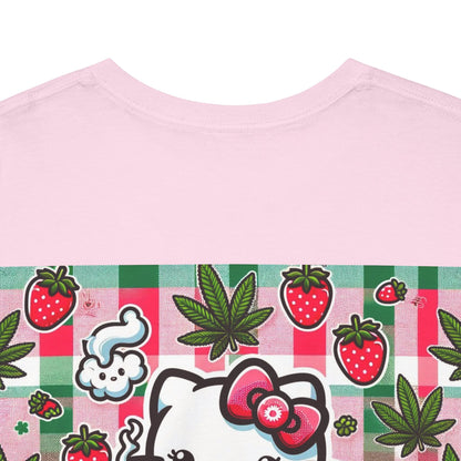 Strawberry Kitty Unisex Heavy Cotton Tee