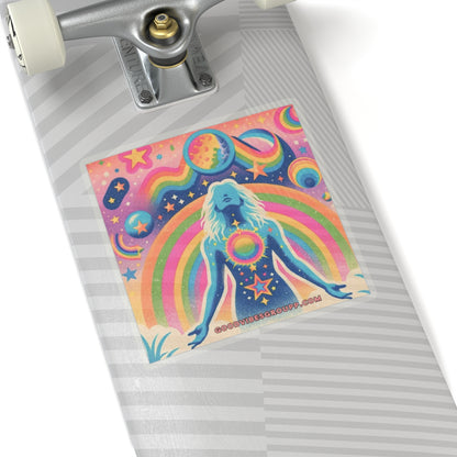 Rainbow Princess Sticker - Kiss-Cut Sticker - Kesha Rainbow Album - Space Planet Star Heart - Body Positivity - Vinyl Stickers