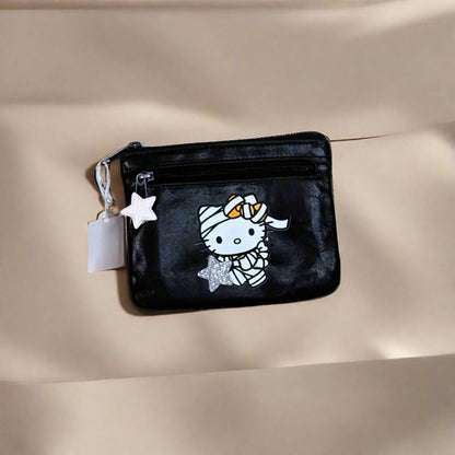 Genuine Leather Wallet with Hello Kitty Halloween Mummy Costume