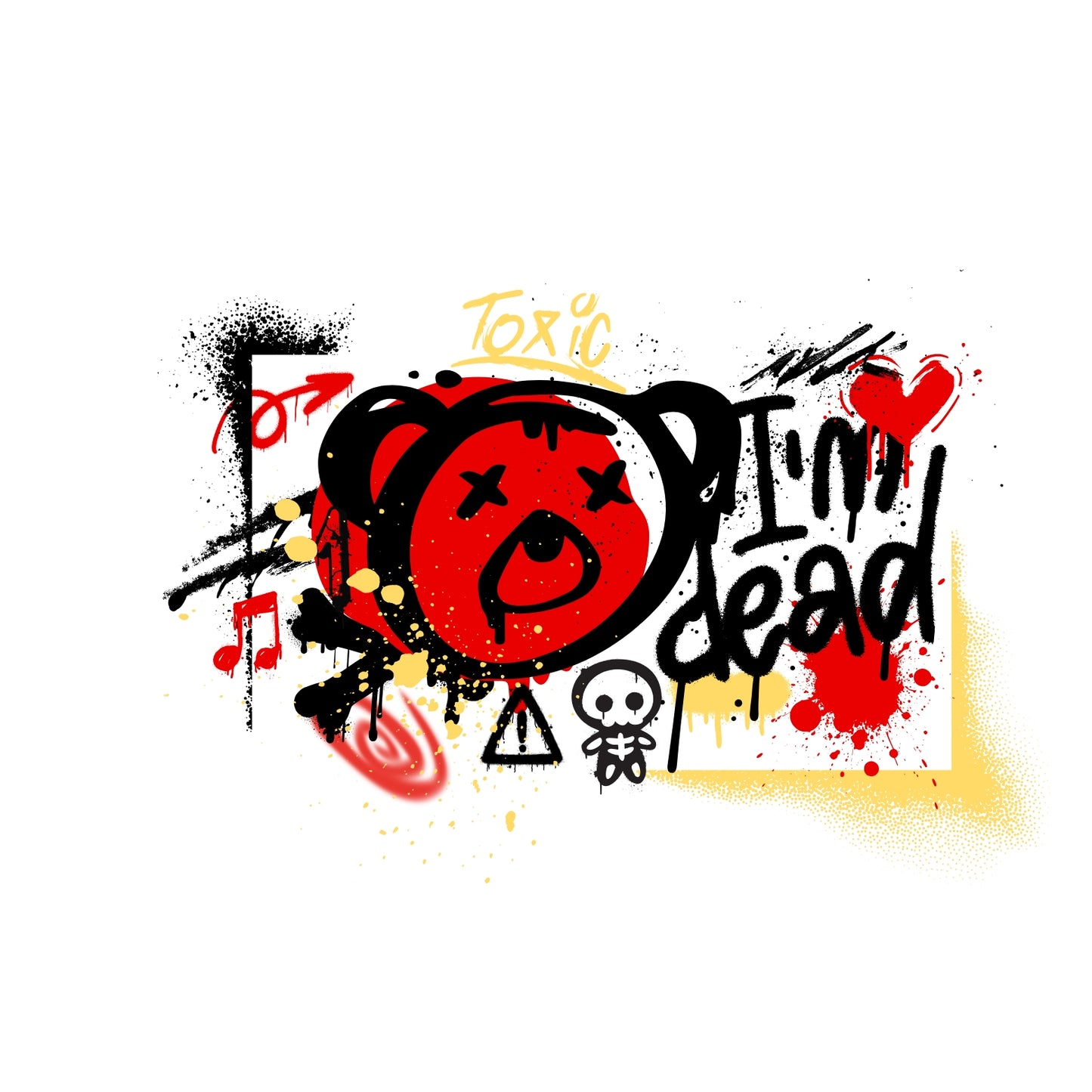 King Teddy Bear Graffiti Hoodie