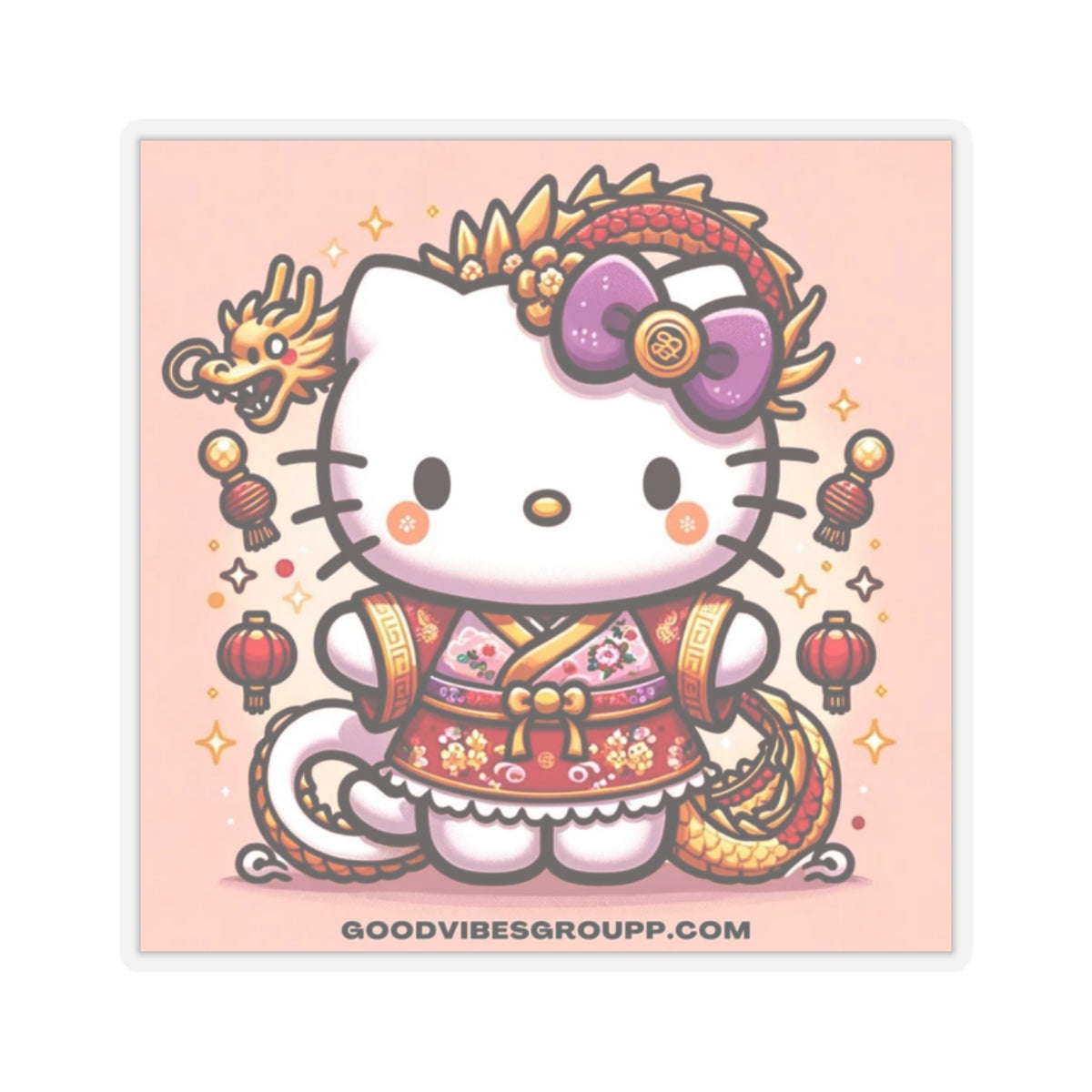 Sticker Cute Cat Luna New Year