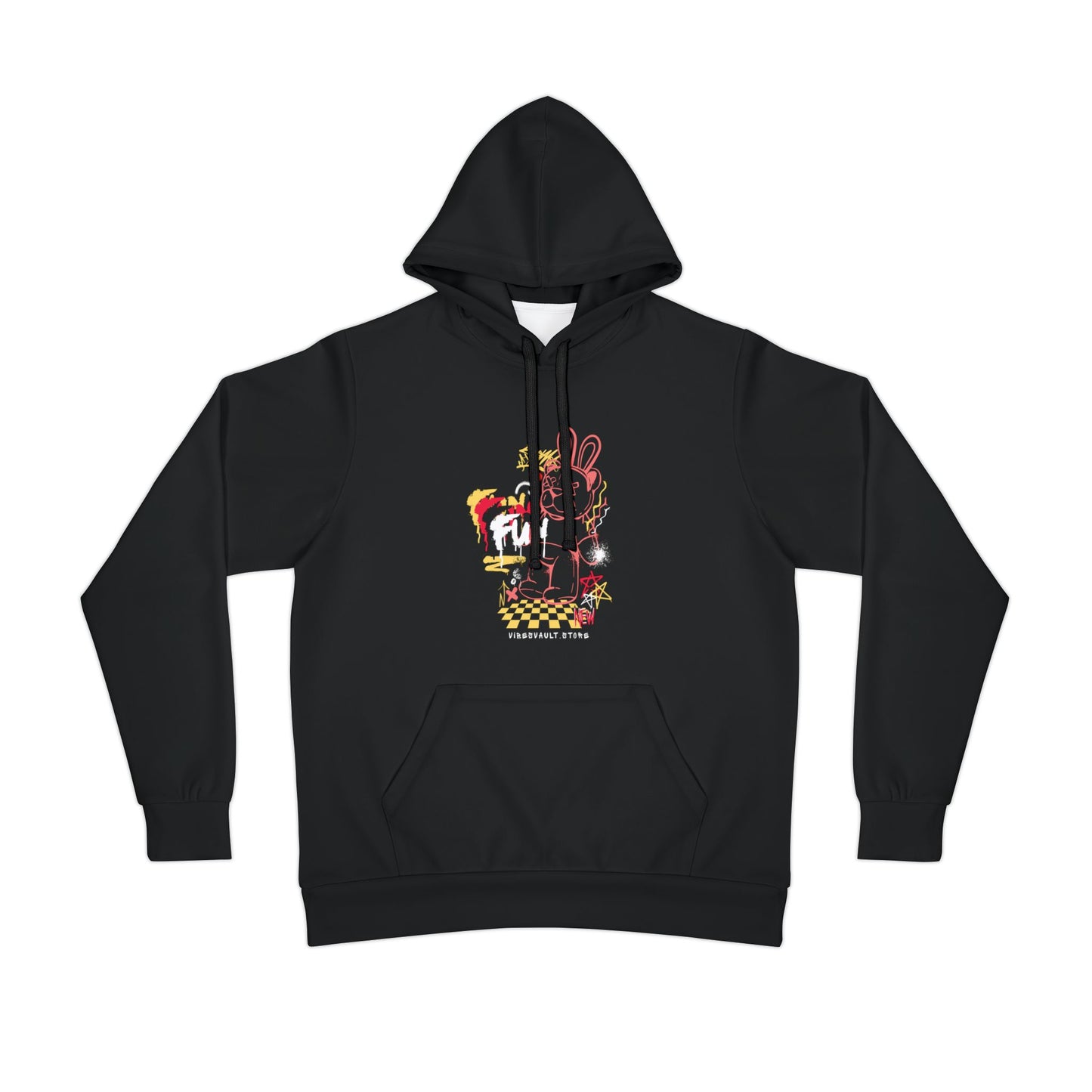 Dead Teddy Bear Graffiti Hoodie with Stars