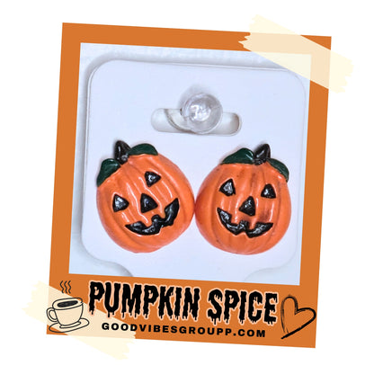 Pumpkin Stud Halloween Earrings 🎃