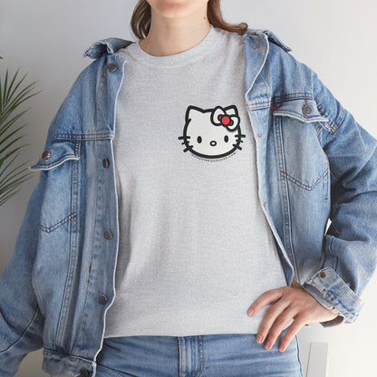 Bow Cat Unisex Heavy Cotton Tee